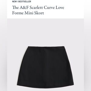 Abercrombie & Fitch Black Mini Skort